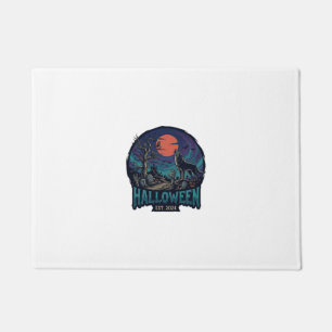 Halloween Est Howling Wolf Red Moon Zombie Hand_1 Doormat
