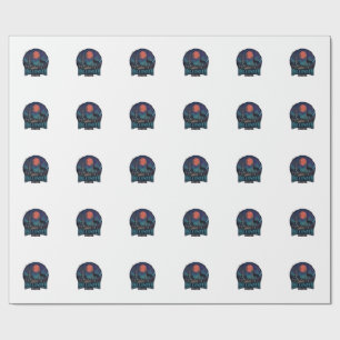 Halloween Est Howling Wolf Red Moon Zombie Hand_1 Wrapping Paper