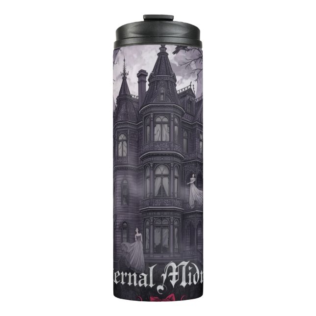 Halloween Eternal Midnight Haunted Mansion Thermal Tumbler (Front)