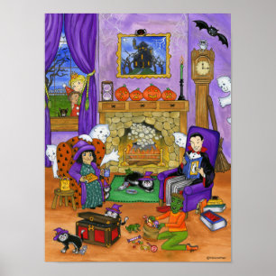 Halloween Eve. Halloween Poster for kids.
