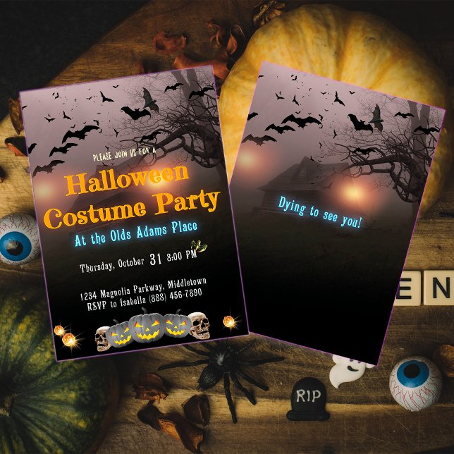 Halloween Event Haunted House Pumpkin Adult Party Invitation (Creator Uploaded)