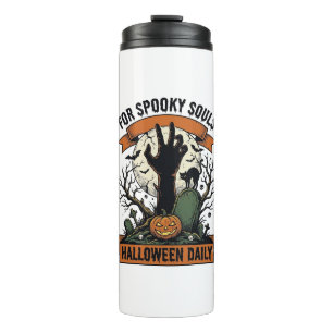 Halloween Everyday Shirt Vintage Spooky Hand Art_1 Thermal Tumbler