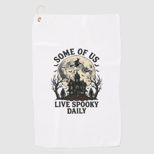 Halloween Everyday Shirt with Vintage Haunted Moon Golf Towel