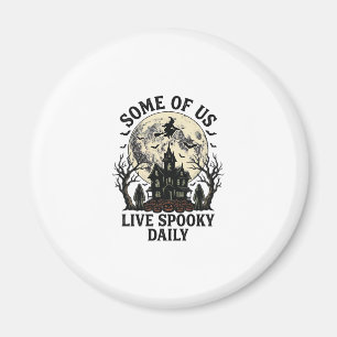 Halloween Everyday Shirt with Vintage Haunted Moon Magnet