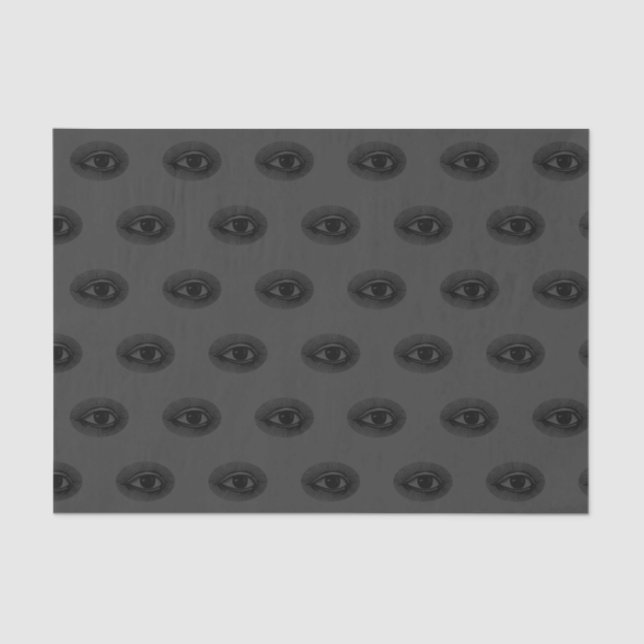 Halloween | Evil Eye | Grey   Tissue Paper (Front)