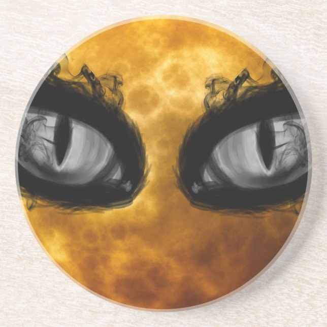 Halloween evil eyes coaster (Front)