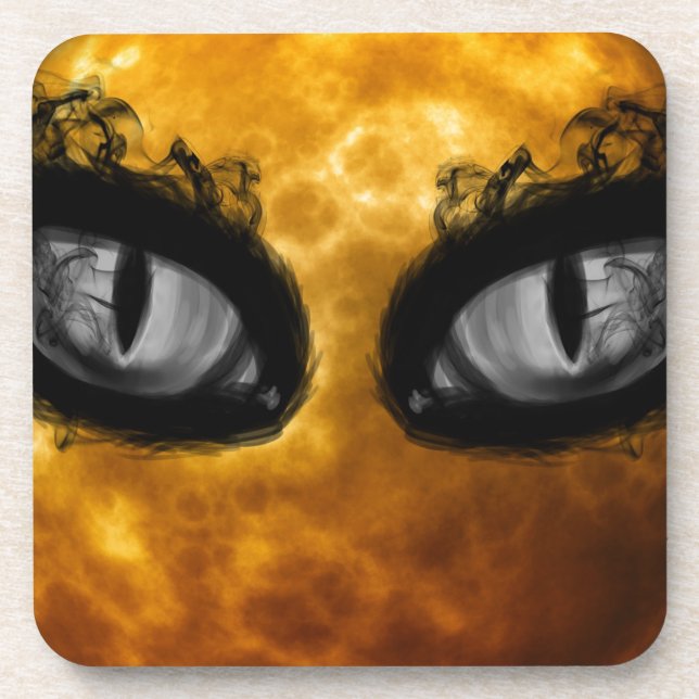 Halloween evil eyes coaster (Front)