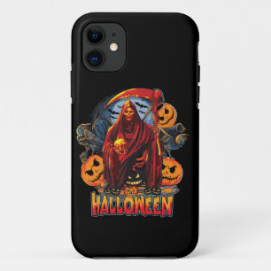 Halloween Evil skeleton, Pumpkin iPhone 11 Case