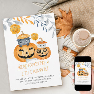 Halloween Expecting a Little Pumpkin Pregnancy Announcement