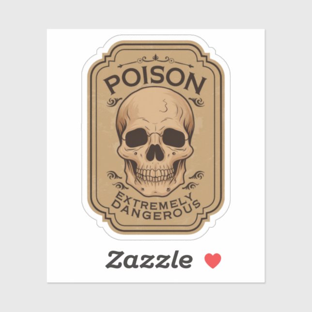 Halloween Extremely Dangerous Poison Bottle  (Sheet)