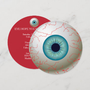 Halloween Eyeball Party Invitation (Blue)