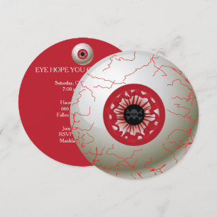 Halloween Eyeball Party Invitation (Red)