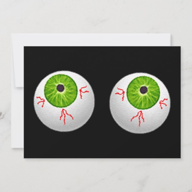 Halloween Eyeballs Invitation (Front)