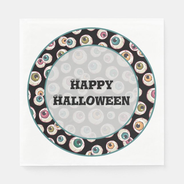 Halloween Eyeballs Napkin (Front)