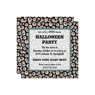 Halloween Eyeballs Party Invitation