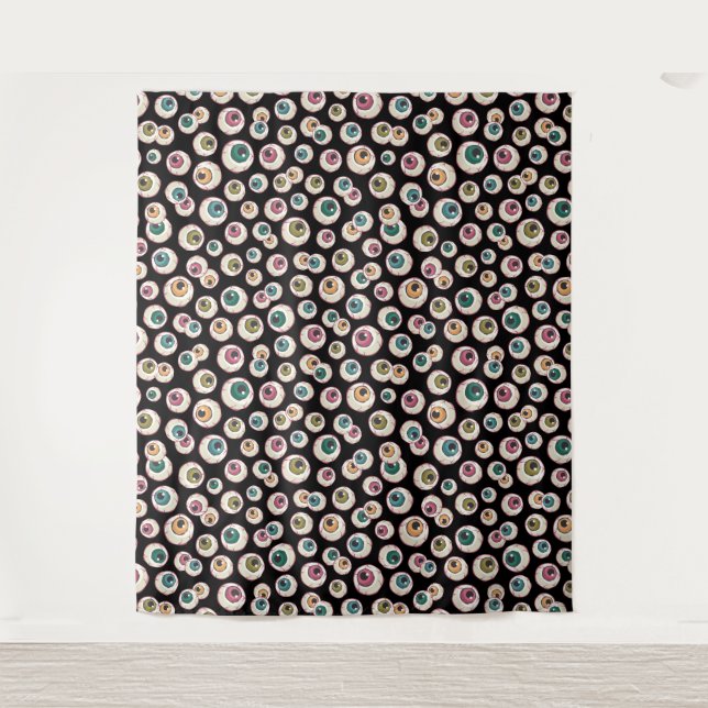 Halloween Eyeballs Photo Backdrop Tapestry (Front)