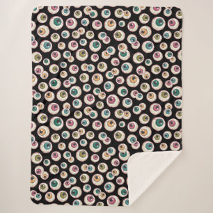Halloween Eyeballs Sherpa Blanket