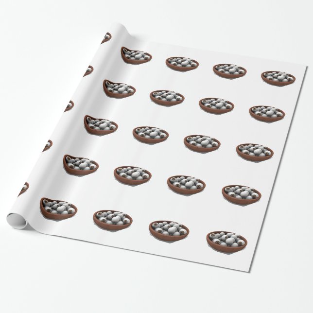 halloween eyeballs wrapping paper (Unrolled)
