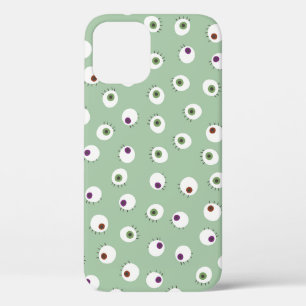Halloween eyes, hand-drawn seamless pattern. iPhone 12 case