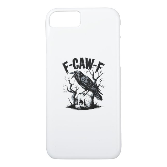 Halloween F-Caw-F Bird Crow Women Men Retro Classi Case-Mate iPhone Case (Back)