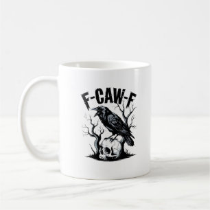 Halloween F-Caw-F Bird Crow Women Men Retro Classi Coffee Mug