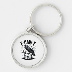 Halloween F-Caw-F Bird Crow Women Men Retro Classi Key Ring