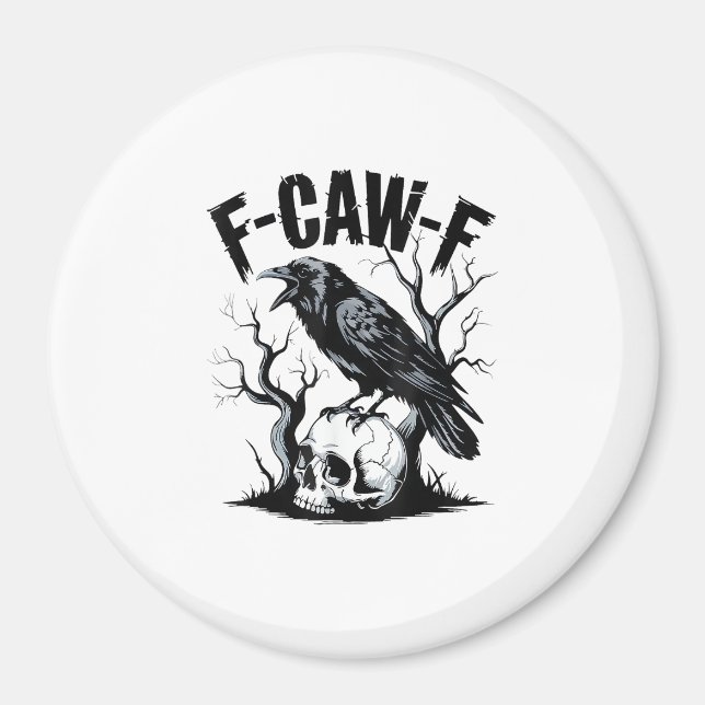 Halloween F-Caw-F Bird Crow Women Men Retro Classi Magnet (Front)