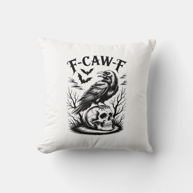 Halloween F-Caw-F Bird Crow Women Men Trendy Casua Cushion (Front)