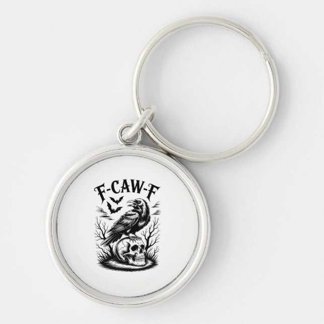 Halloween F-Caw-F Bird Crow Women Men Trendy Casua Key Ring (Front)