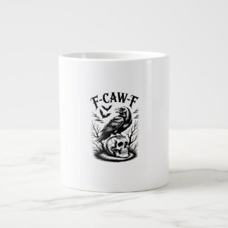 Halloween F-Caw-F Bird Crow Women Men Trendy Casua Large Coffee Mug
