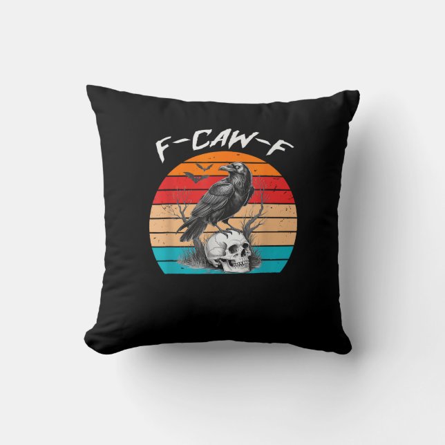 Halloween F-Caw-F Bird F-Caw-F Crow Women Men Vint Cushion (Front)