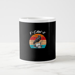 Halloween F-Caw-F Bird F-Caw-F Crow Women Men Vint Large Coffee Mug