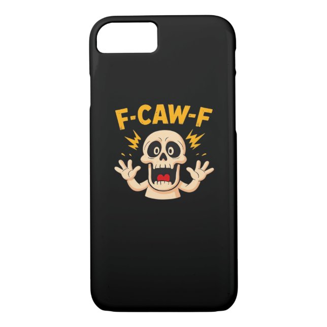 Halloween F-Caw-F Skull Case-Mate iPhone Case (Back)