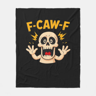 Halloween F-Caw-F Skull Fleece Blanket