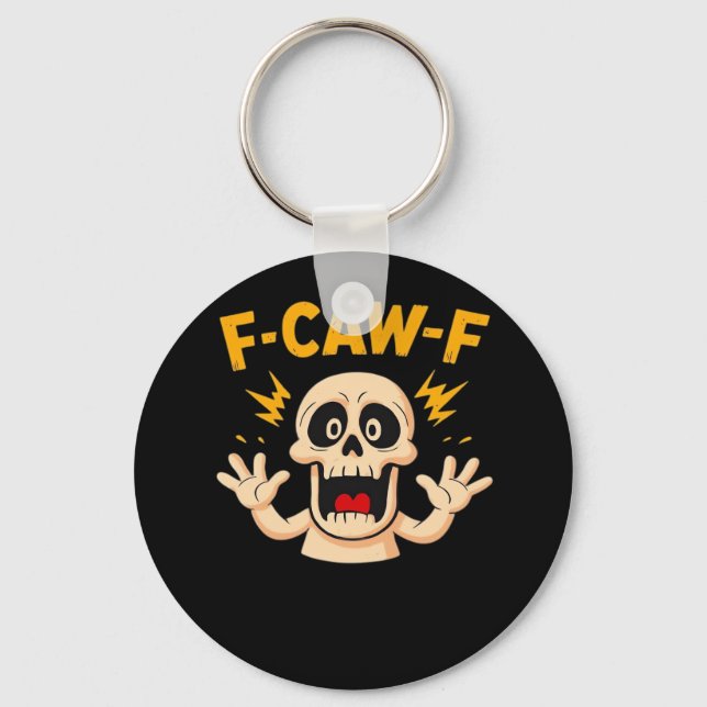 Halloween F-Caw-F Skull Key Ring (Front)