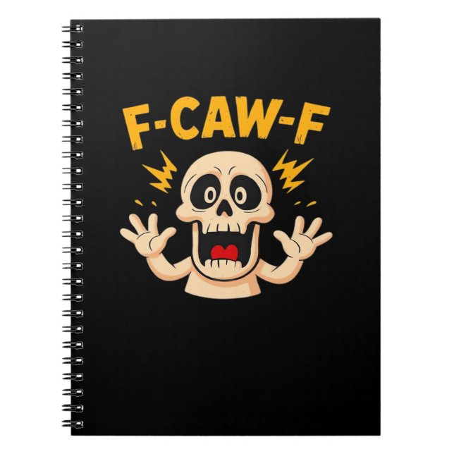 Halloween F-Caw-F Skull Notebook (Front)