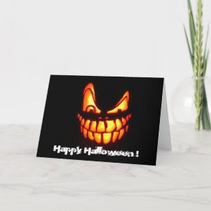 halloween face card