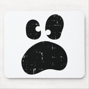 Halloween Face Ghost Funny Silly Ghoul Costume Kid Mouse Mat