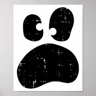 Halloween Face Ghost Funny Silly Ghoul Costume Kid Poster