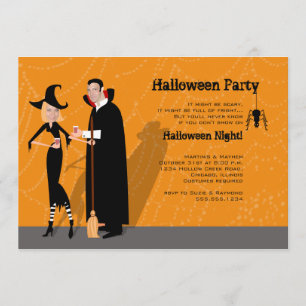 Halloween "Face in Hole" Invitation