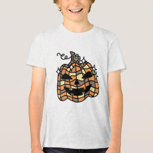 Halloween, Face Pumpkin,Funny ,Jack O' Lantern Tri-Blend Shirt