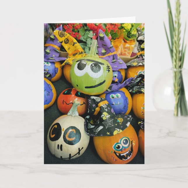 Halloween faces card (Front)