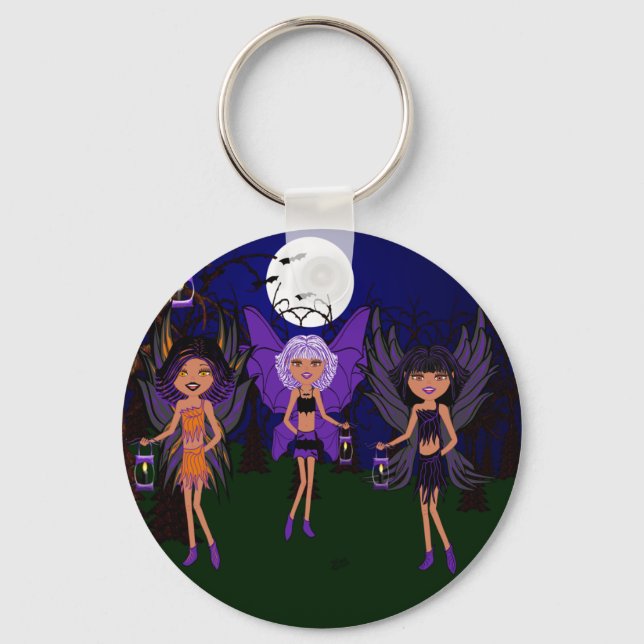 Halloween Faeries The Hallow Sisters Key Ring (Front)