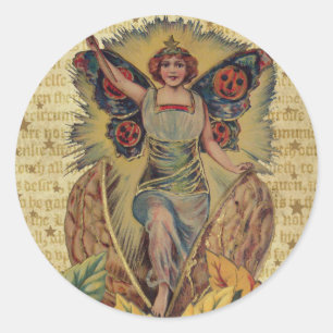 Halloween Fairy Classic Round Sticker