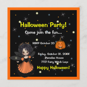 Halloween Fairy Invitation