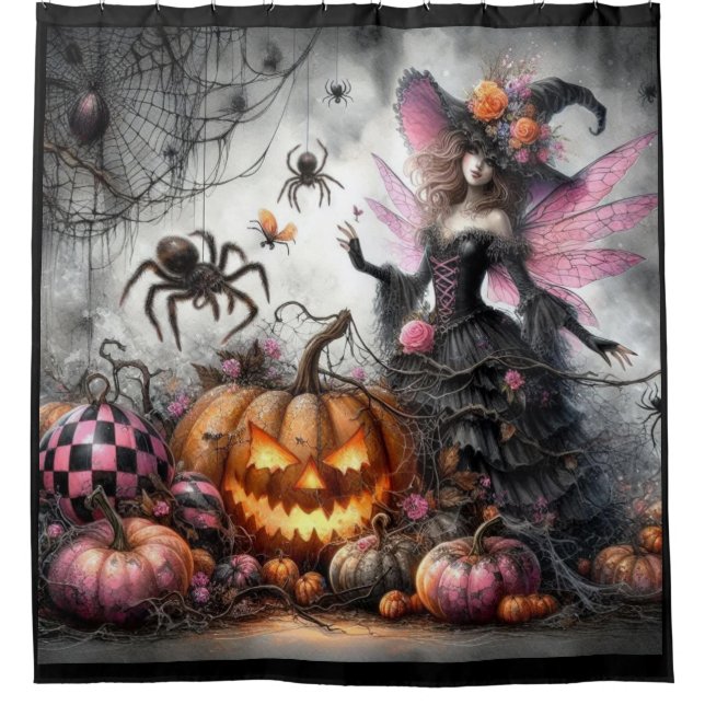 Halloween Fairy Shower Curtain (Front)