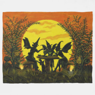 Halloween fairy witches blanket