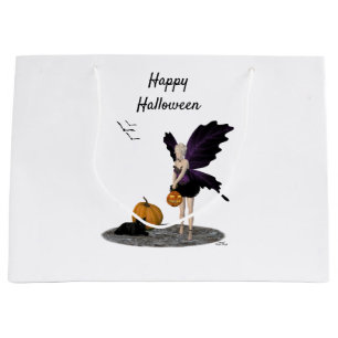 Halloween Fairy With Pumpkin Gift Bag
