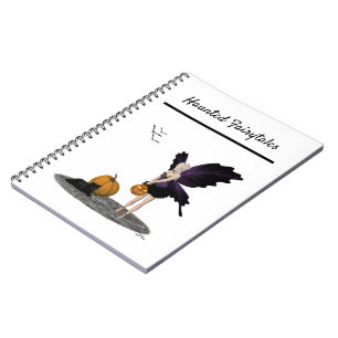 Halloween Fairy With Pumpkin Spiral Notebook