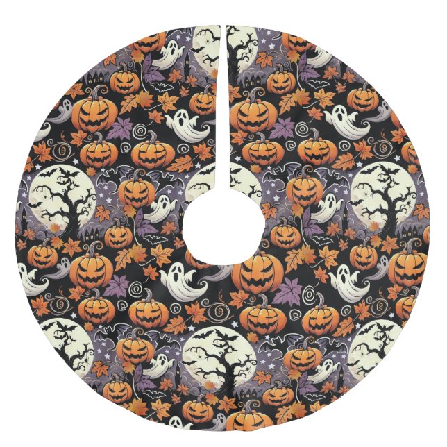 Halloween/Fall/Autumn Brushed Polyester Tree Skirt (Front)